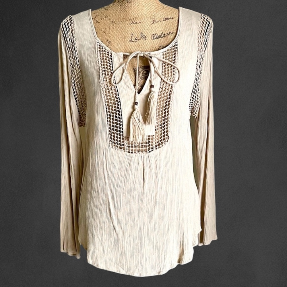 Joseph A Boho 100% Viscose Tunic Blouse Large - Picture 5 of 16